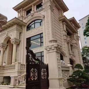 北京黄金麻别墅外墙异形定制