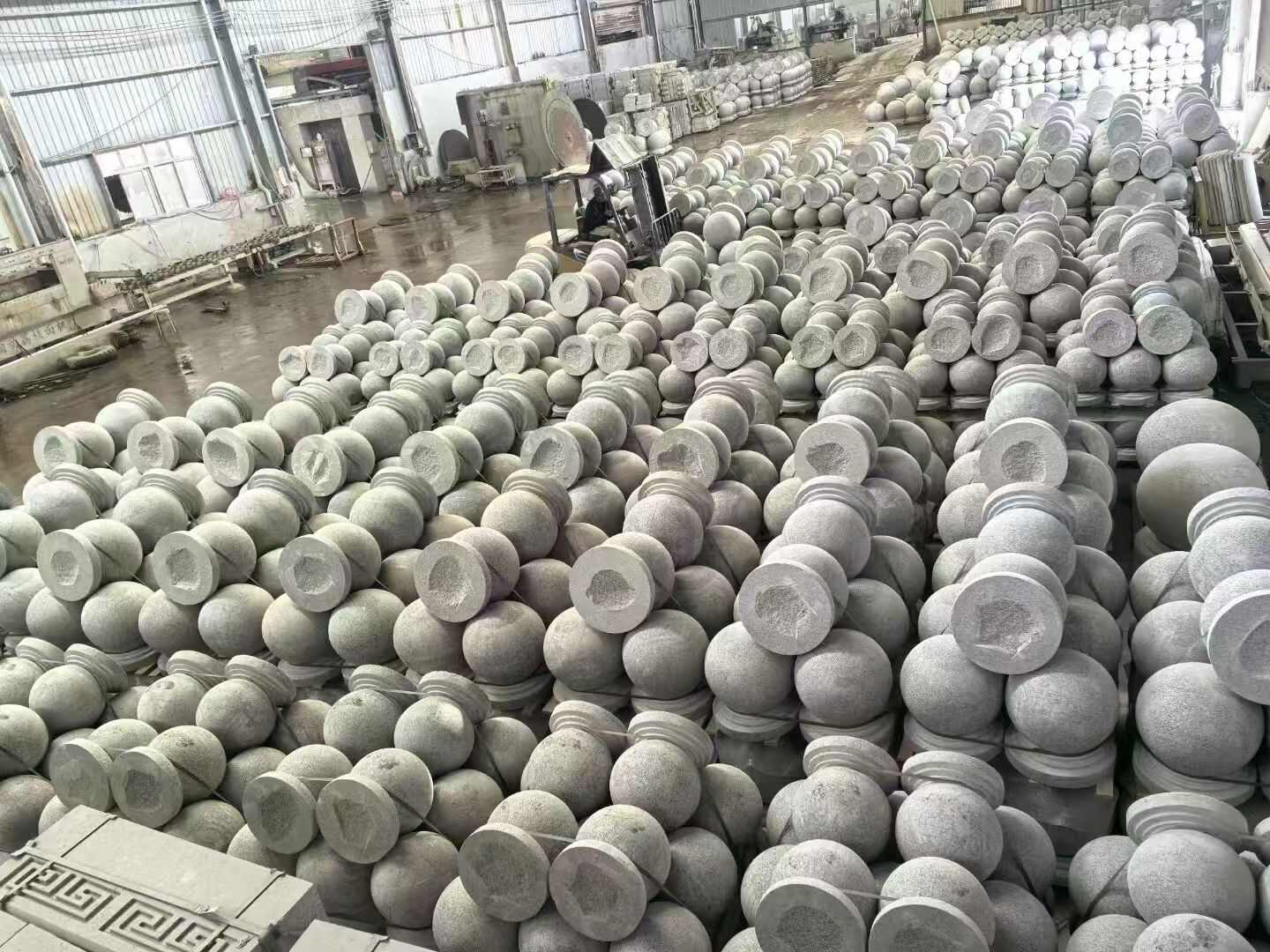 北京芝麻白圆球 石球 挡车球